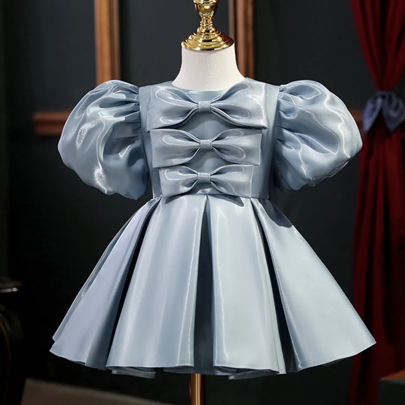 Quick Sale Baby Girl Dress Toddler Prom Cute Multi Bow Party Birthday Dresses