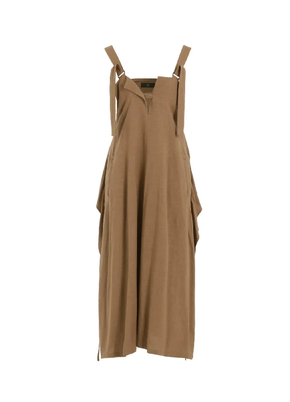 Super Savings RY/LI CANVAS SIDE BUTTON SHOULDER STRAP DRESS
