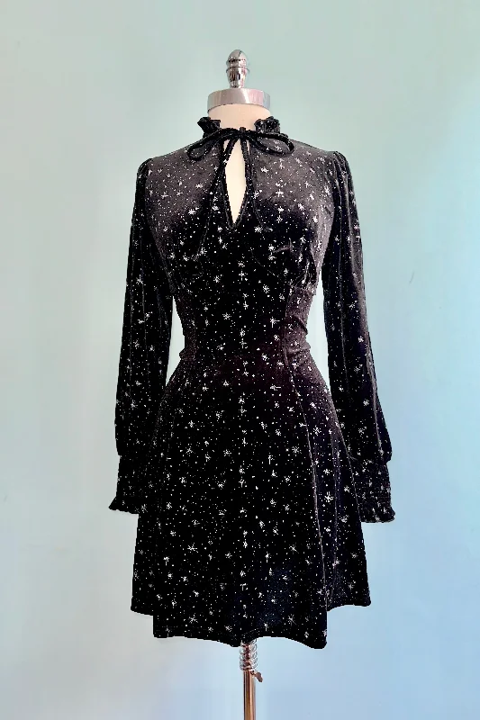 Value Deals Vela Velvet Mini Dress by Hell Bunny