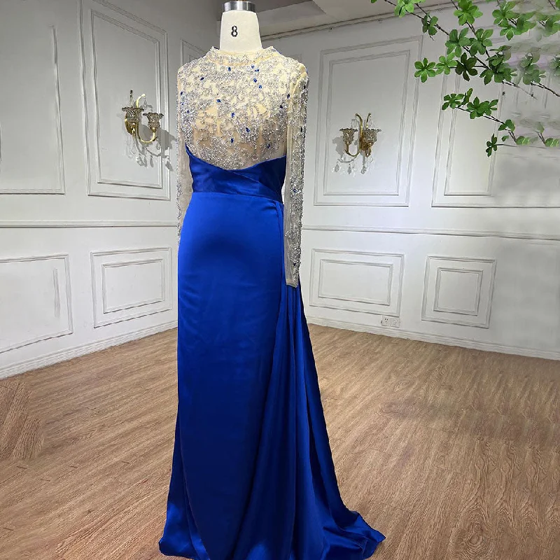 Online Specials Serene Hill Muslim Blue Mermaid Luxury Beaded Arabic Elegant Long Evening Dresses Gowns For Women Wedding Party 2024 LA72107 Online Specials Serene Hill Muslim Blue Mermaid Luxury Beaded Arabic Elegant Long Evening Dresses Gowns For Women Wedding Party 2024 LA72107