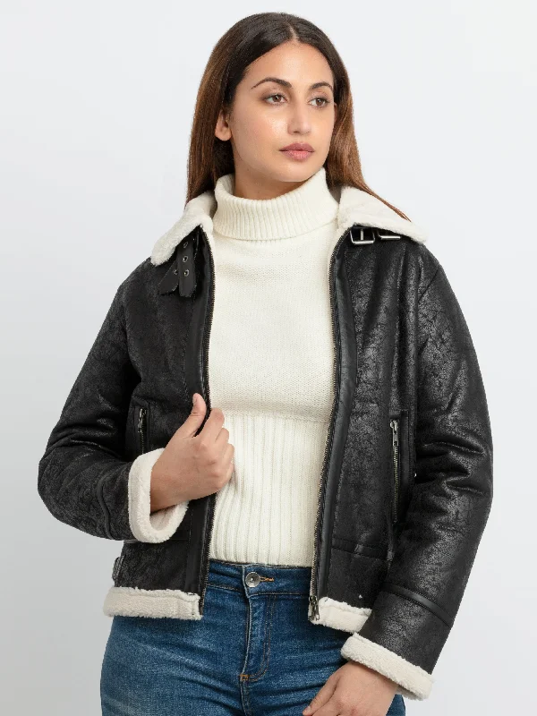 Blowout Sale Womens Solid Collar Neck Jacket