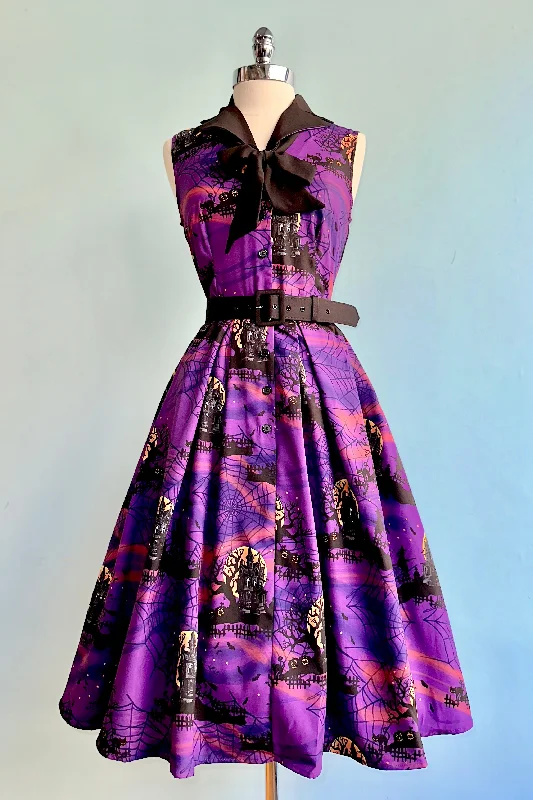 Sale Event Purple Halloween Shirt Dress