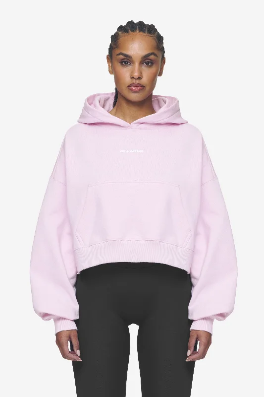 Weekend Deal Salita Oversized Cropped Hoodie Washed Bubblegum White Gum