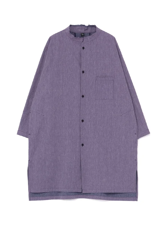 Super Deal [Y's 1972 - A MOMENT IN Y's WITH MAX VADUKUL]COTTON COLOR DENIM STAND COLLAR DRESS