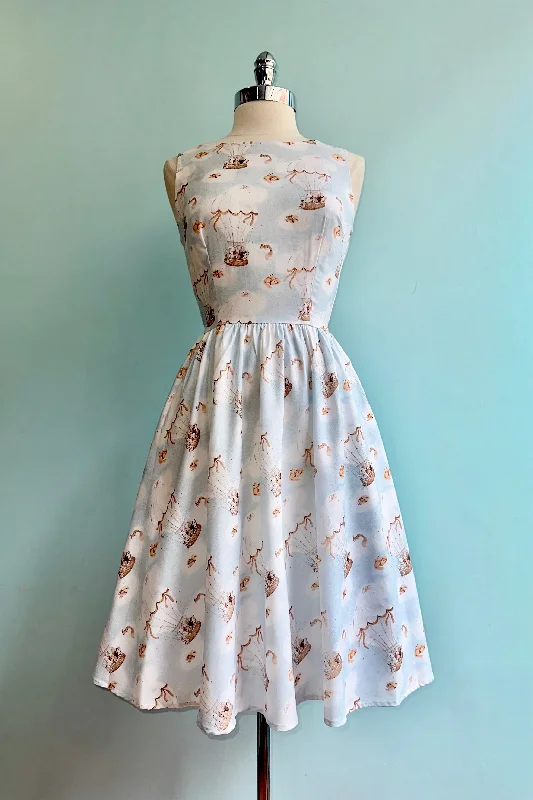 Exclusive Deal Woodland Critters Hot Air Balloon Vintage Dress by Retrolicious