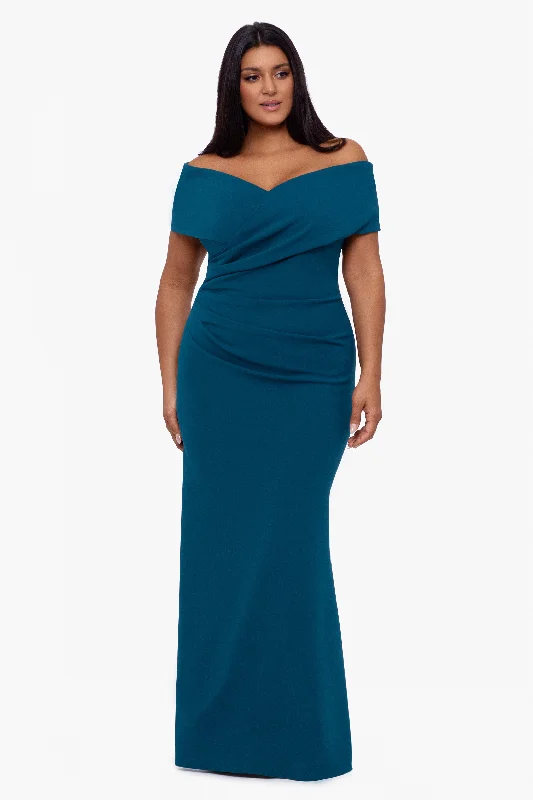 Value Deals Plus "Tanya" Long Off the Shoulder Gown