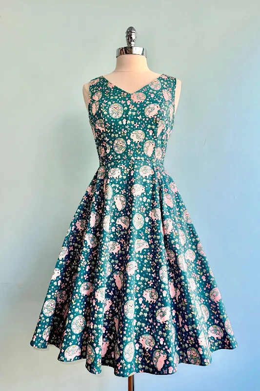 Bonus Savings Hedgehogs V-Neck Dress by Eva Rose