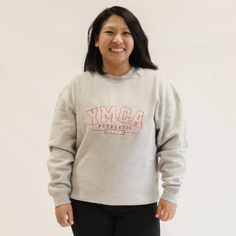 New Arrival YMCA Authentic Signature Crew Neck Jumper - Grey