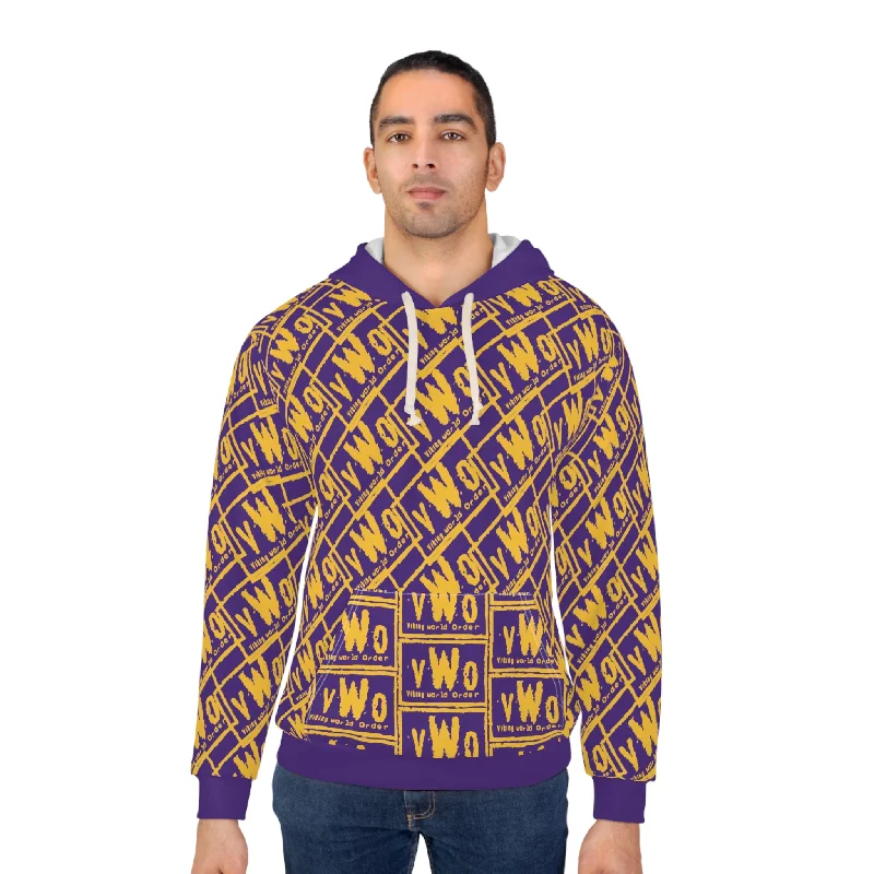 Final Clearance Unisex Pullover Hoodie - Purple/Gold - VWO (Framed)