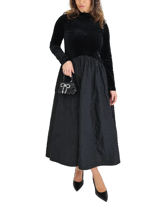 Deal Mania Velvet Combo Maxi Dress