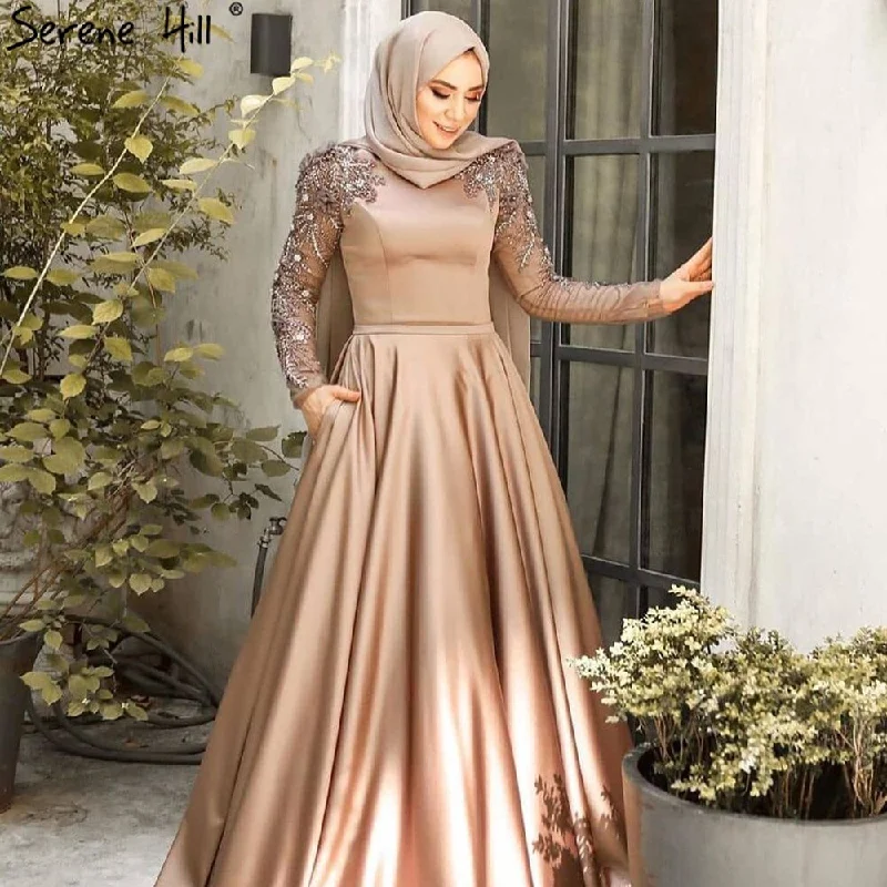 Price Blitz Serene Hill Muslim Gold Luxury Evening Dresses Gowns 2024 Beading Luxury For Women Wedding Party LA71069 Price Blitz Serene Hill Muslim Gold Luxury Evening Dresses Gowns 2024 Beading Luxury For Women Wedding Party LA71069