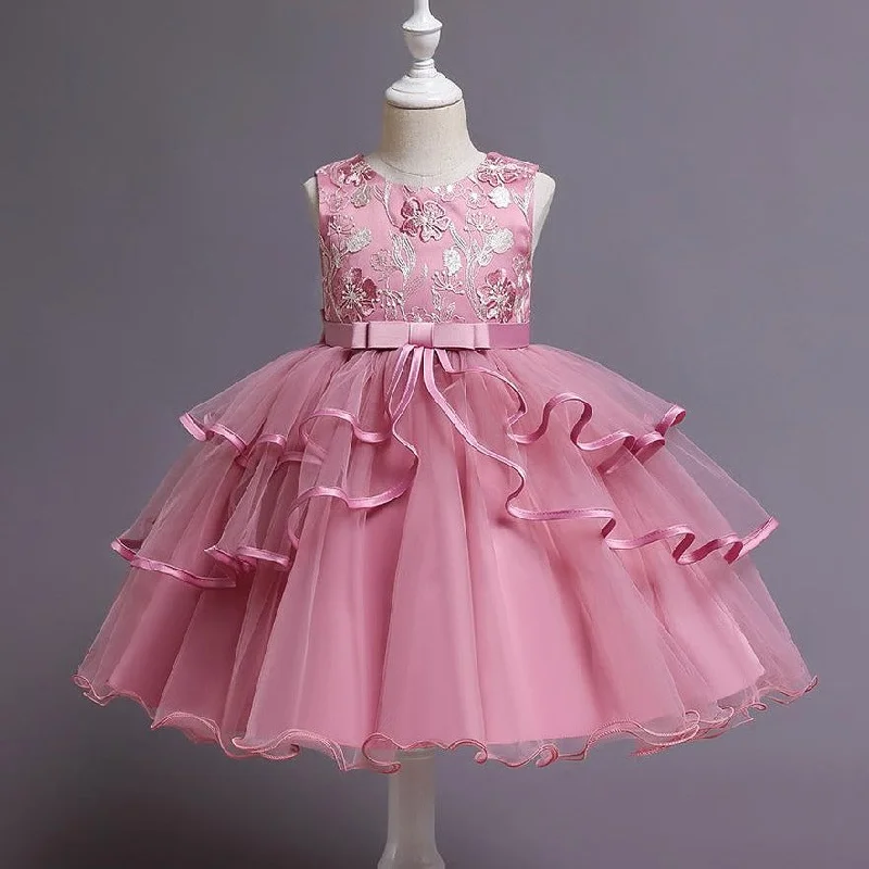 Limited Time Offer Girl Birthday Party Dress Baby Girl Embroidered Sleeveless Puffy Formal Princess Dress Limited Time Offer Girl Birthday Party Dress Baby Girl Embroidered Sleeveless Puffy Formal Princess Dress
