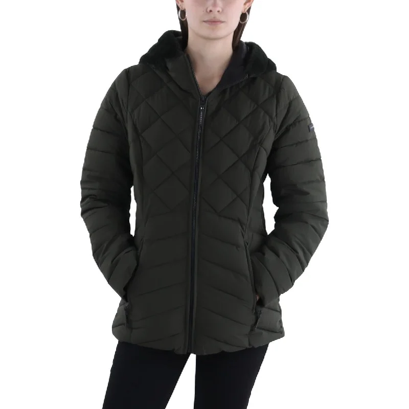 Limited Edition Laundry by Shelli Segal Womens Quilted Hooded Puffer Jacket