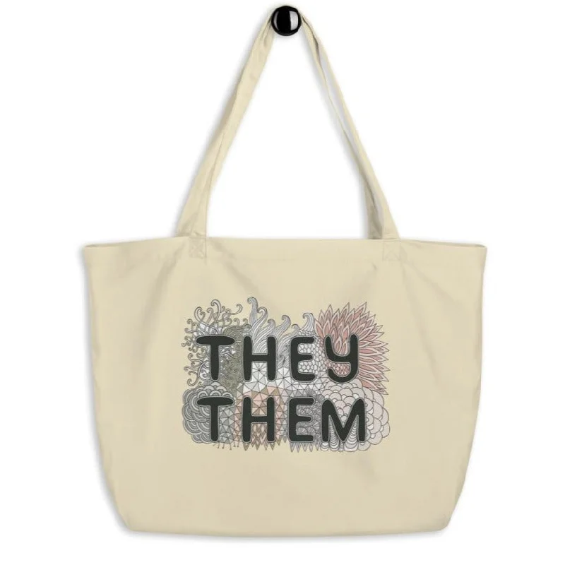 Fantastic Offers They/Them Pronouns Doodle -- Tote Bag
