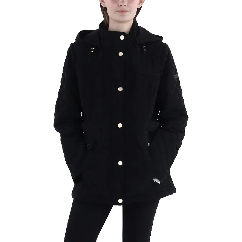 Markdown Madness Laundry by Shelli Segal Womens Hooded Short Quilted Coat
