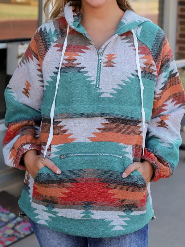 Extra Discounts Handcrafted Print Hoodie