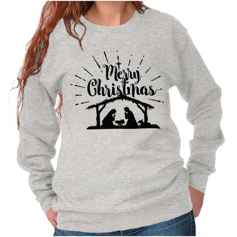Major Savings Nativity Xmas Crewneck Sweatshirt