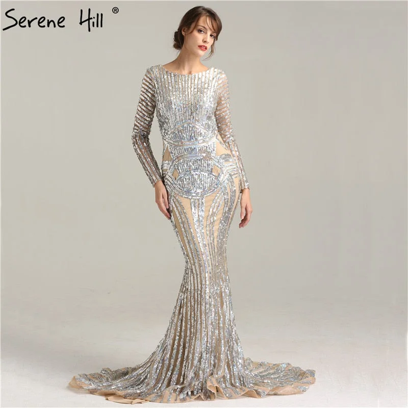 Take Advantage Evening Dress Nude Backless Mermaid Evening Gowns LA6014