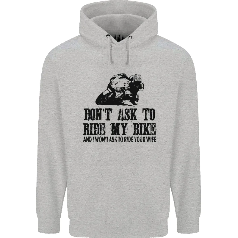 Deal Alert Ask to Ride My Biker Motorbike Motorcycle Mens 80% Cotton Hoodie