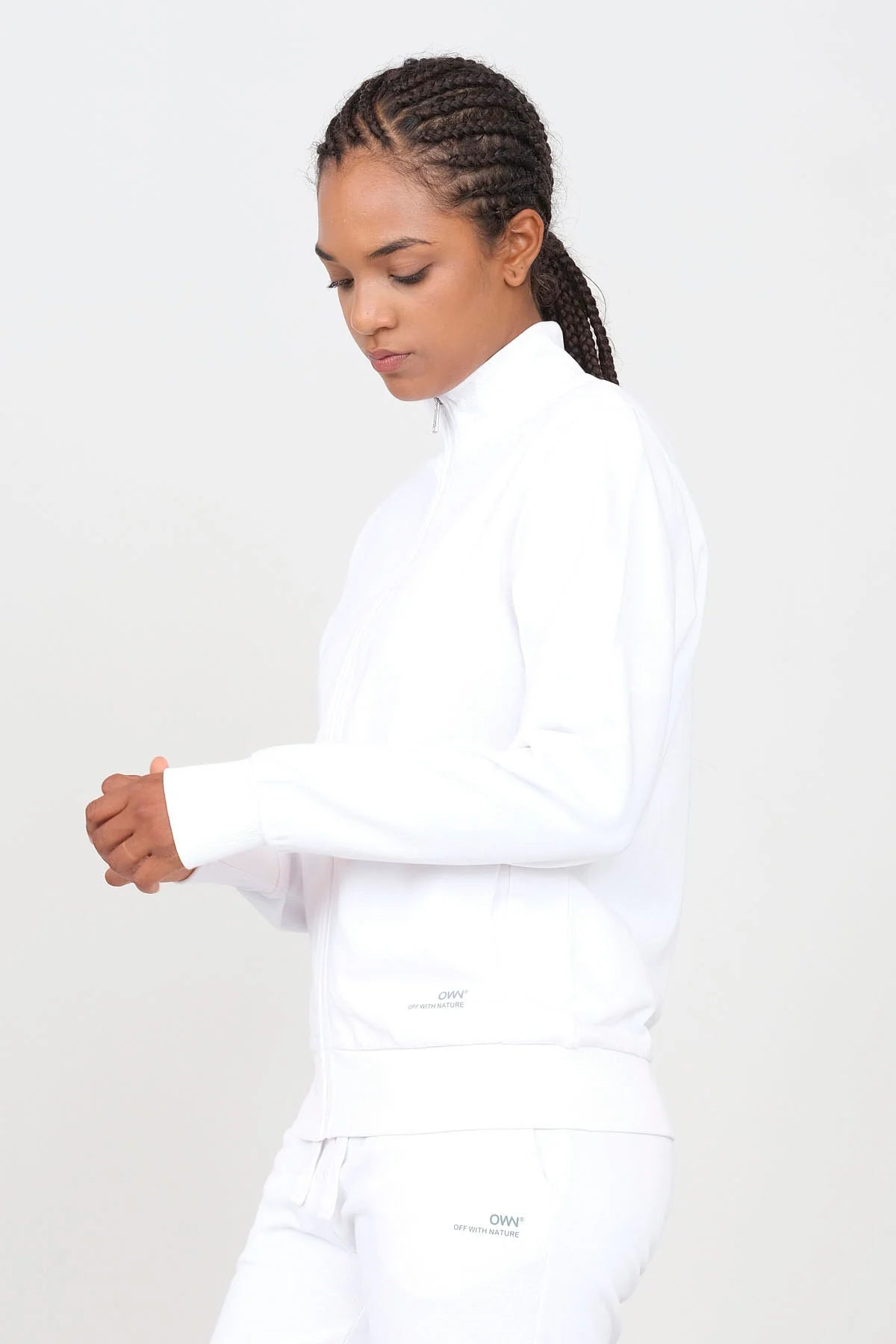 Customer Appreciation Sale Women's Sweatshirt With A Zipper White