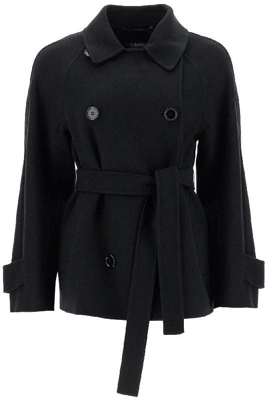 Deal Zone Double-breasted Woolen Cab  - Nero