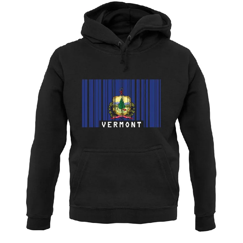 Referral Discount Vermont Barcode Style Flag Unisex Hoodie