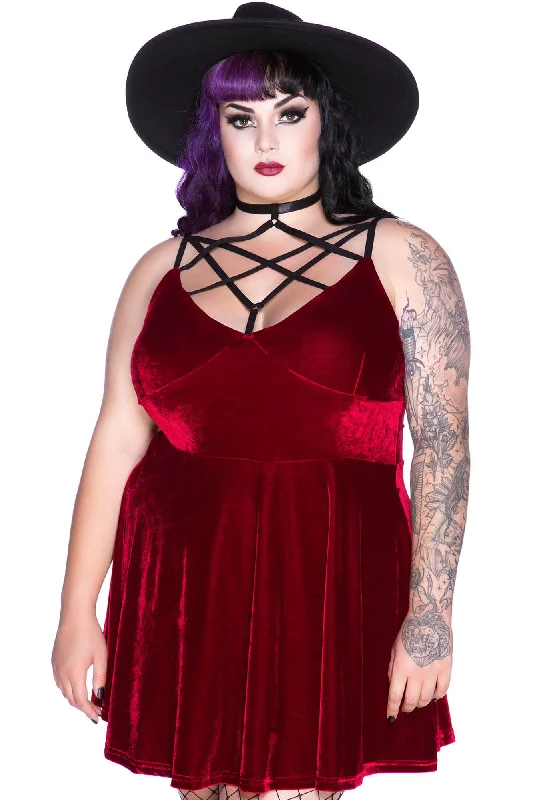 Buy Now Magica Skater Dress [RUBY] [PLUS]