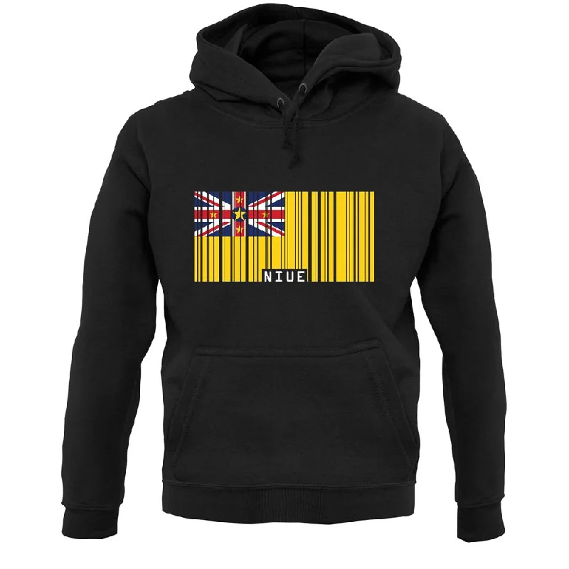 Value Deals Niue Barcode Style Flag Unisex Hoodie