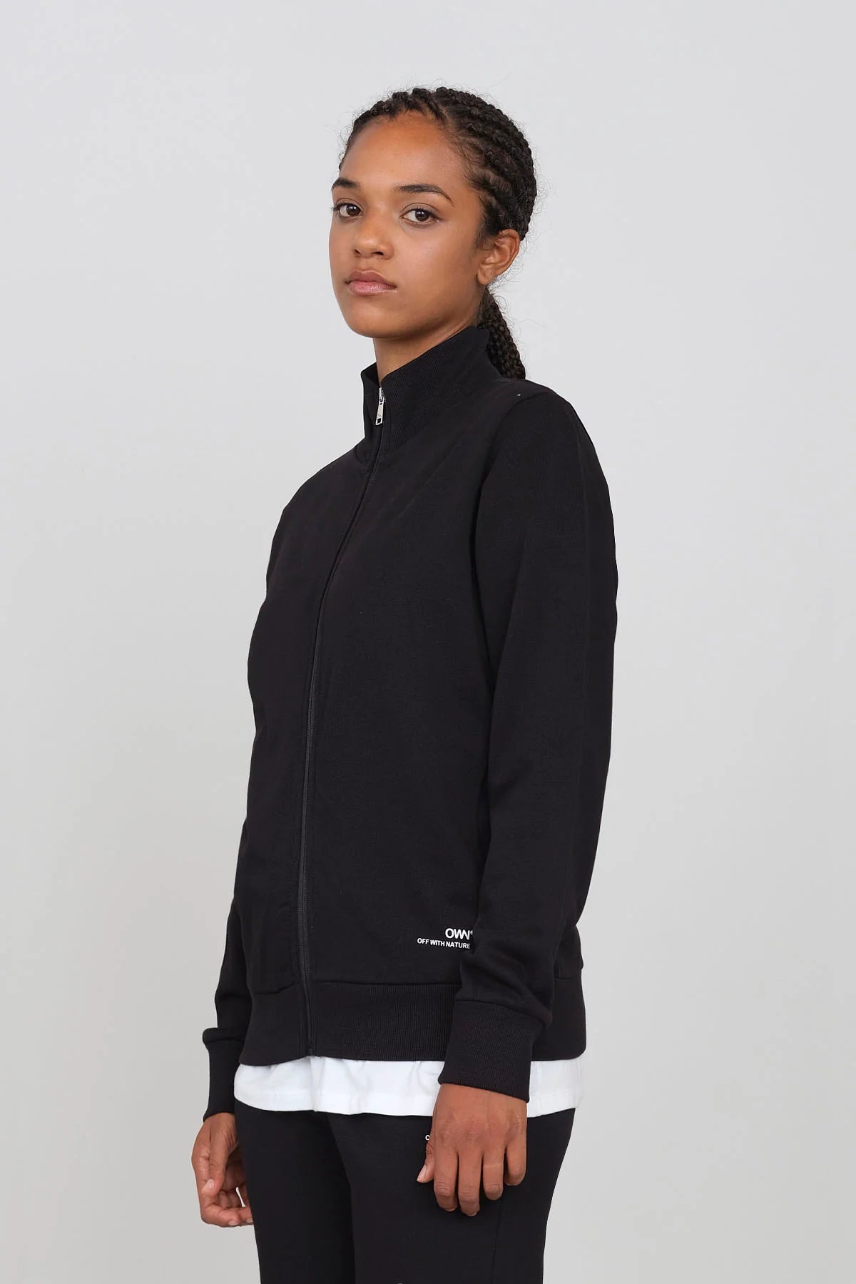 Limited Time Discount Women's Sweatshirt With A Zipper Black