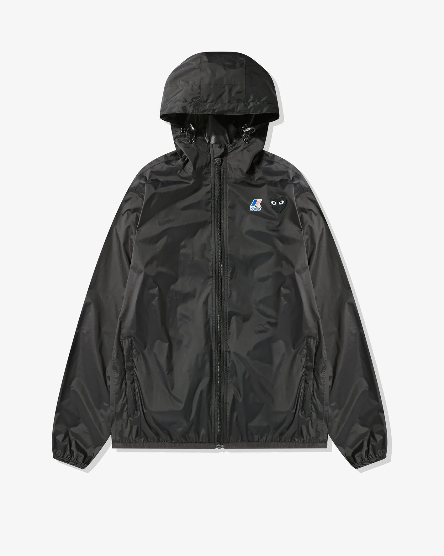 Daily Deals PLAY Comme des Garçons x K-Way Black Heart Zip Jacket (Black)