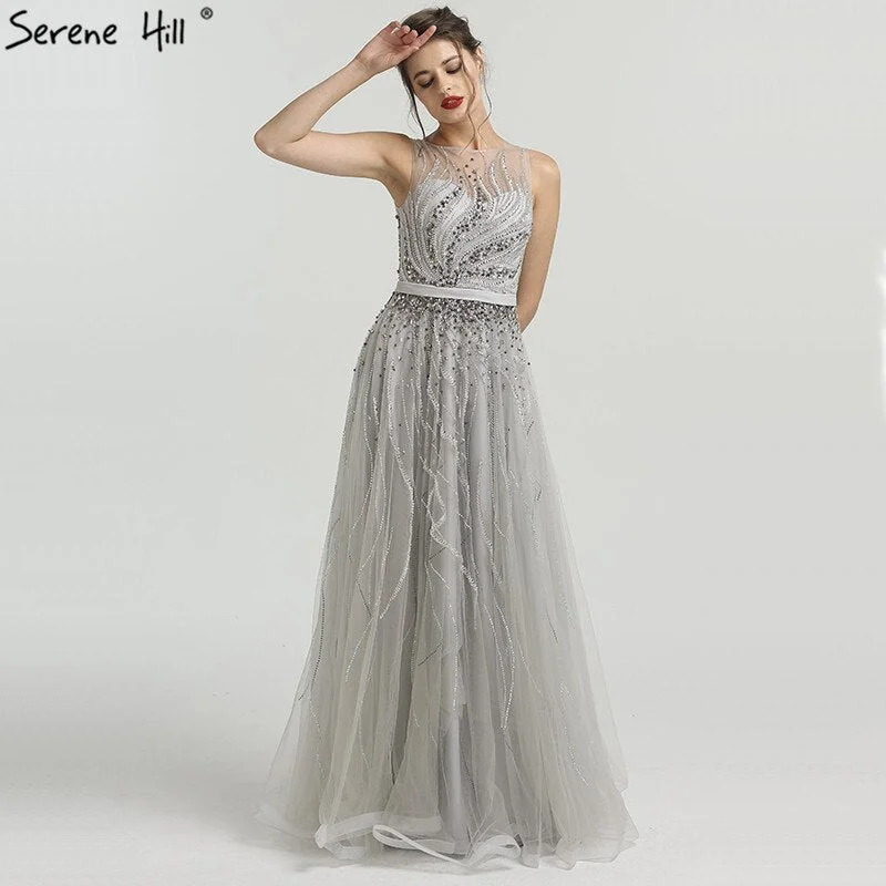 Deal Dash On Sale no return no refundSale Grey Diamond Beading Luxury New Evening Dresses 2024 High-end Sexy Sleeveless Beach Formal Evening Gowns Serene Hill LA6577 Deal Dash On Sale no return no refundSale Grey Diamond Beading Luxury New Evening Dresses 2024 High-end Sexy Sleeveless Beach Formal Evening Gowns Serene Hill LA6577
