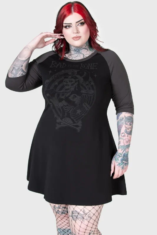 Super Sale Bad 2 The Bone Raglan Dress [PLUS]