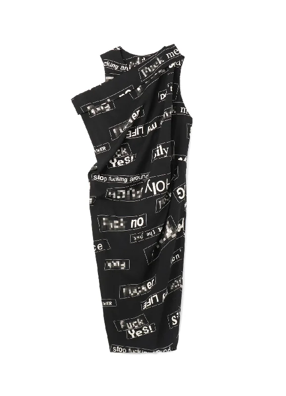 Midnight Sale Mosaic FU*K 4 Cross Tight Dress