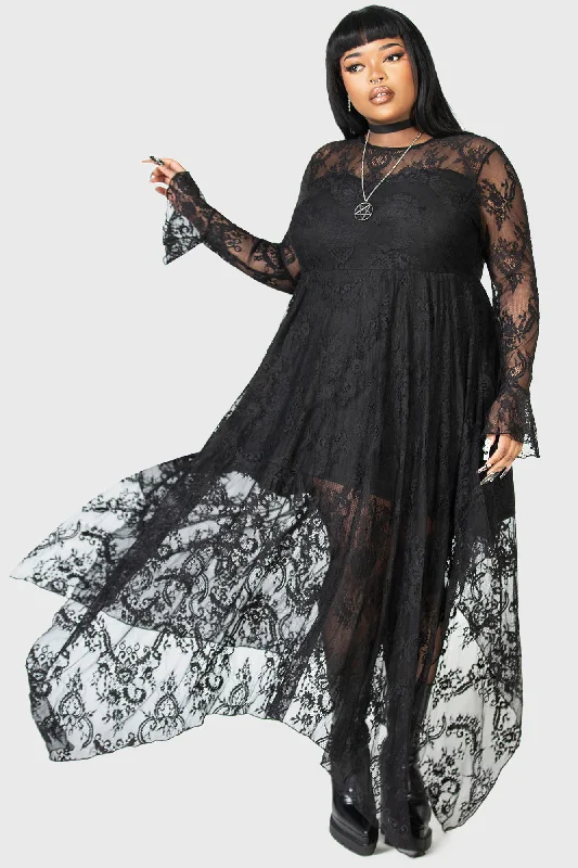 New Markdowns Shadow Figure Maxi Dress [PLUS]