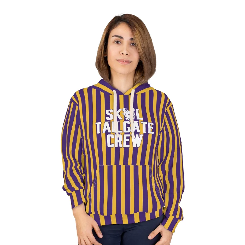 Shop and Save Unisex Pullover Hoodie - Stripes - Tailgate Crew