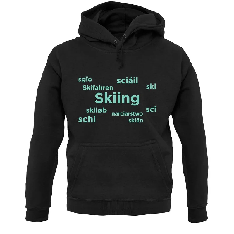 TIME-Limited Offer Skiing Languages Unisex Hoodie
