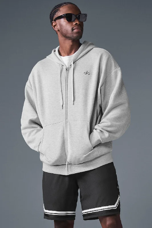Act Fast Accolade Full Zip Hoodie - Athletic Heather Grey