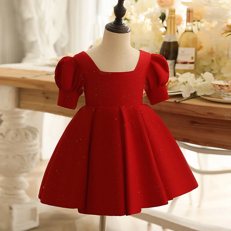 Buy Now Girl Christmas Dress Baby Girl Dresses Cozy Bow Puffy Princess Cake Dress Toddler Christmas Dress Little Girl Party Dresses