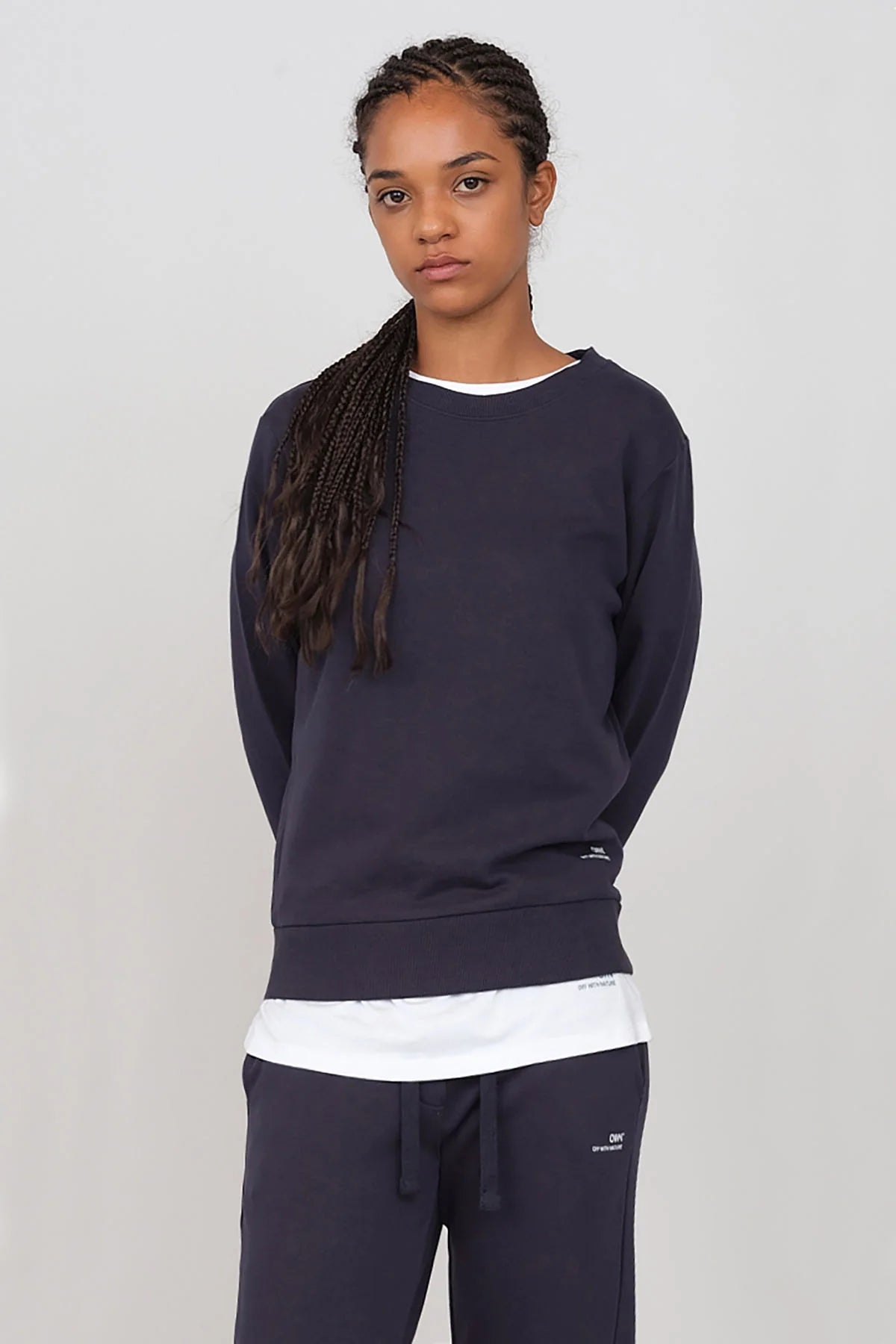 Low Prices Women's Gauzed Crewneck Sweatshirt Blue