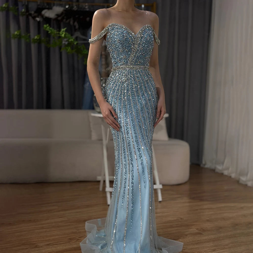 Deal of the Week Serene Hill 2024 Blue Prom Mermaid Gown Beaded Luxury Saudi Evening Dress for Formal Occasion LA72715A Deal of the Week Serene Hill 2024 Blue Prom Mermaid Gown Beaded Luxury Saudi Evening Dress for Formal Occasion LA72715A