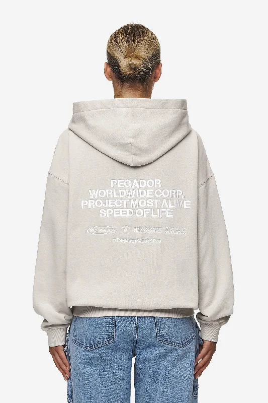 Instant Discount Sora Oversized Hoodie Washed Moon Grey