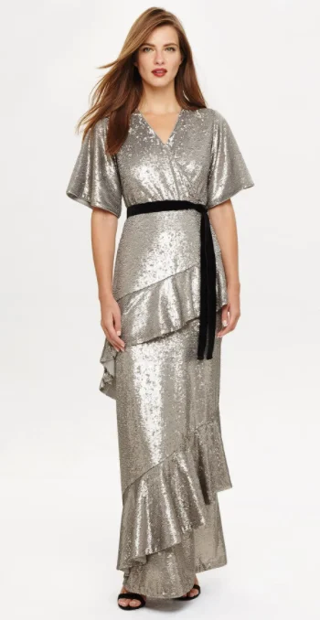 Crazy Deals Starlette Sequined Maxi Dress