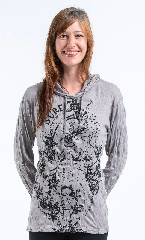 Discount Extravaganza Sure Design Unisex Octopus Weed Hoodie Gray