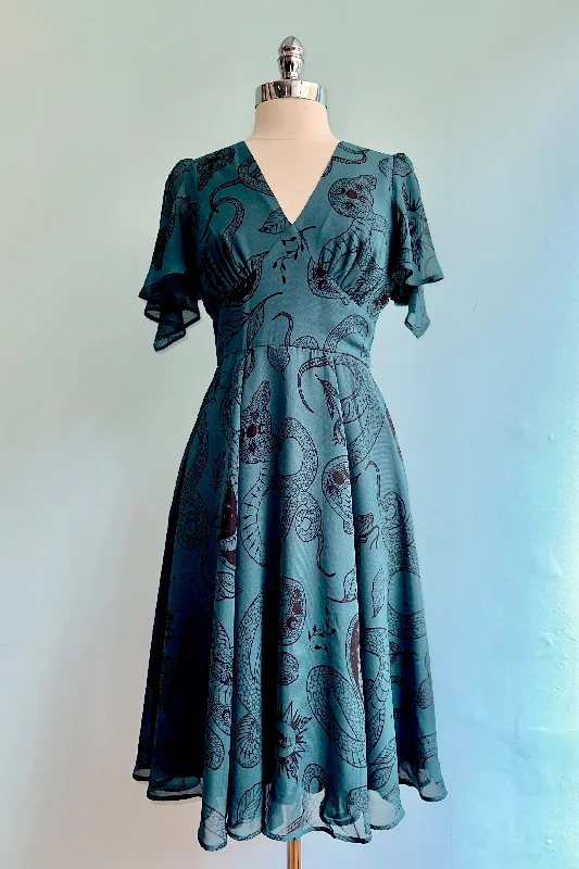 Today's Special Venom Midi Dress by Hell Bunny