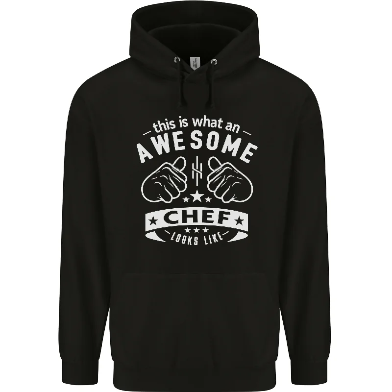 Discount Extravaganza Awesome Chef Looks Like Funny Cooking Mens 80% Cotton Hoodie