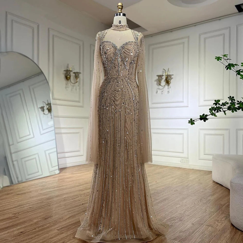 Epic Deals Serene Hill 2024 Luxury Dubai Nude Sweetheart Mermaid Beaded Evening Gowns for Women Party LA72560