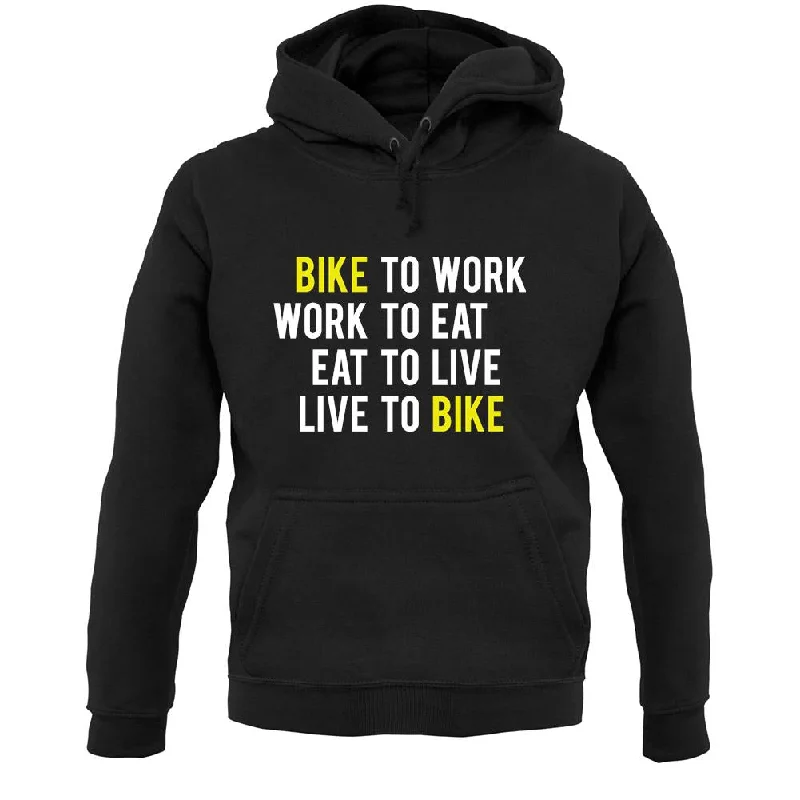 Can't Miss Bike To Work Live To Bike Unisex Hoodie