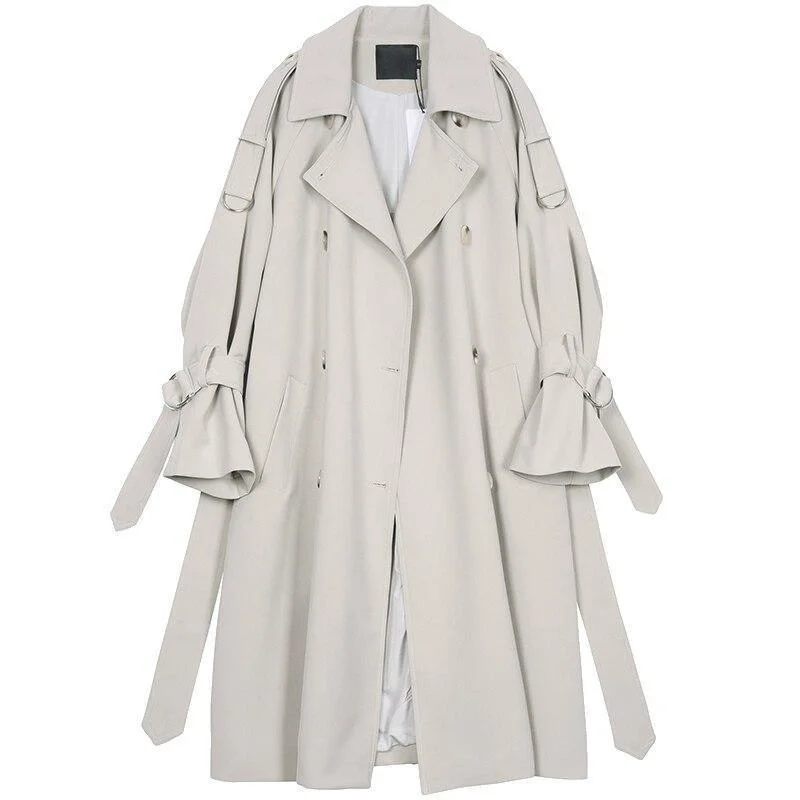 Final Clearance Flared Sleeves Trench Coat For Women