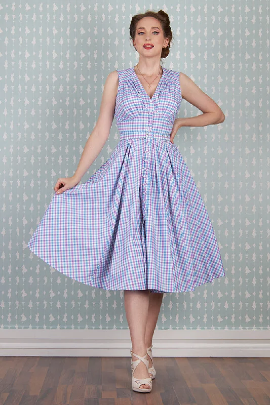Super Savings Virtue-Violette Plaid Dress by Miss Candyfloss