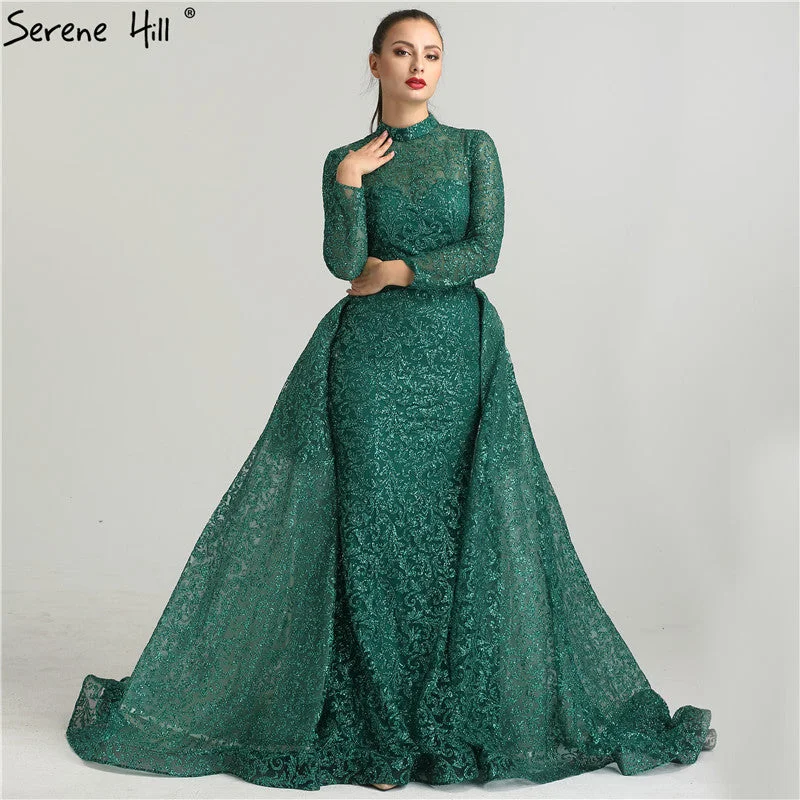 Steals and Deals On Sale No Return No Refund Fashion Mermaid Luxury Glitter Wine Red Evening Dress Long Sleeves Gliter with train Evening Gowns 2024 Serene Hill LA6326 Steals and Deals On Sale No Return No Refund Fashion Mermaid Luxury Glitter Wine Red Evening Dress Long Sleeves Gliter with train Evening Gowns 2024 Serene Hill LA6326